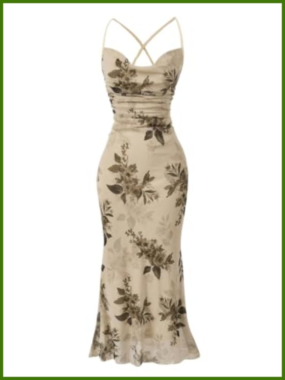 Women's Floral Mesh Cami Dress Cocktail Wedding Guest Long Dress